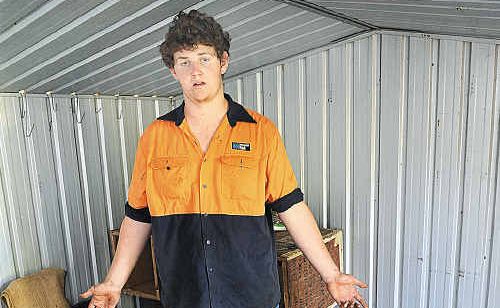 Kevin Moore stands in the shed where a 2001 Yamaha YZ250 and a 2009 Honda CRF250 were stolen at their Craignish property. Kevin Moore stands in the shed where a 2001 Yamaha YZ250 and a 2009 Honda CRF250 were stolen at their Craignish property.